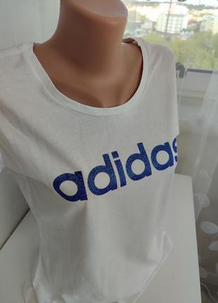 Белая новая оригинальная футболка adidas2 фото