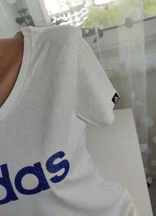 Белая новая оригинальная футболка adidas4 фото