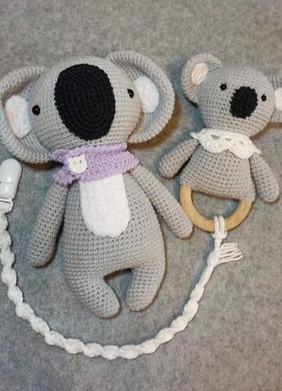 Коала, игрушка и погремушка