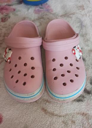Крокси на літо, рожеві з hello kitty , 30 - 31 р