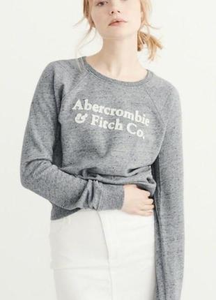 Стильная кофта / свитшот серого цвета abercrombie & fitch made in indonesia