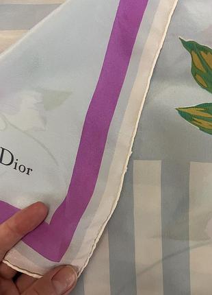 Винтажный шелковый платок christian dior
