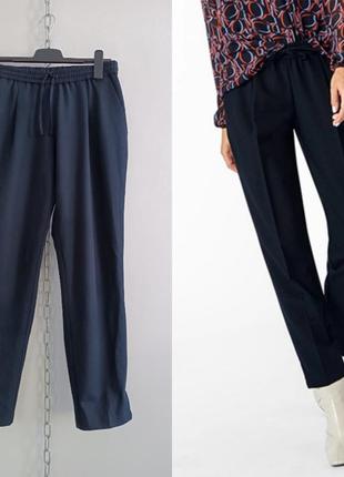 Брюки с эластичным поясом в спортивном стиле joop ,38 тёмно-синего цвета