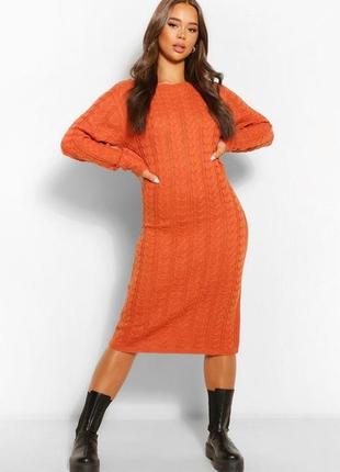 В'язане мідіплаття boohoo