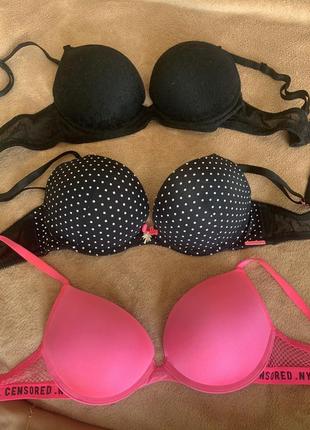 3 бюстгальтера 70а push up при 750 грн