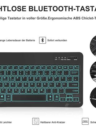 Чехол-клавиатура для samsung galaxy tab s8 plus/s7 fe/s7 plus8 фото