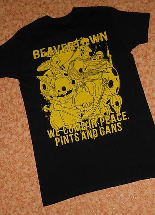 Футболка beavertown brewery we come in peace/черепа/мерч