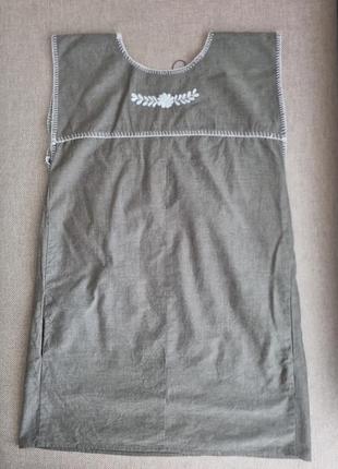 Платье туника с вышивкой zara