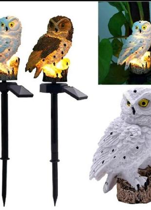 Светильник сова на солнечной батарее