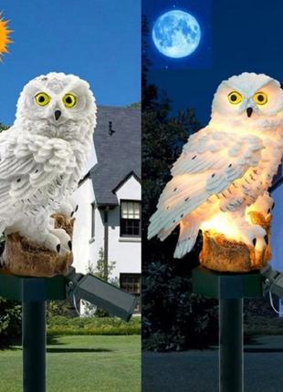 Светильник сова на солнечной батарее