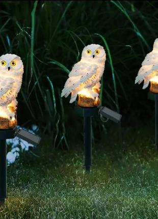 Светильник сова на солнечной батарее