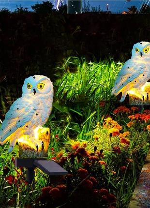 Светильник сова на солнечной батарее