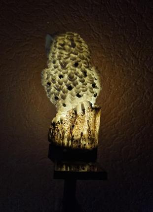 Светильник сова на солнечной батарее