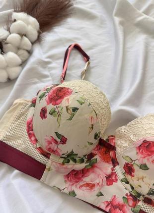 Бюстгальтер квіти 80с