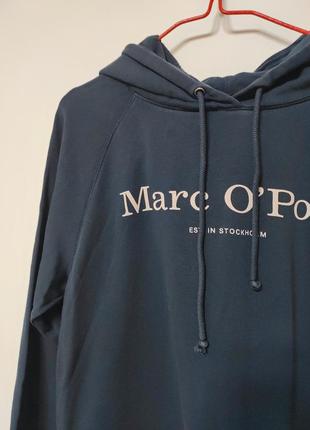 Худі толстовка реглан кофта спортивна чоловіча синя пряма широка marc o polo man, розмір m - l9 фото