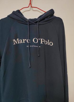 Худи толстовка реглан кофта спортивная мужская синяя прямая широкая marc o polo man, размер m - l