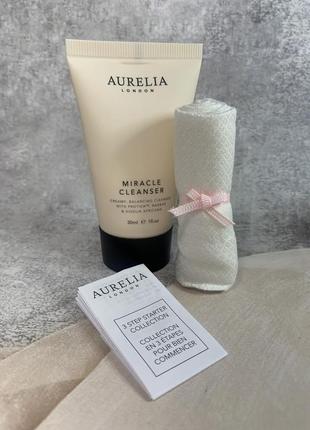 Набір молочко для вмивання aurelia probiotic skincare miracle cleanser + муслинова серветка