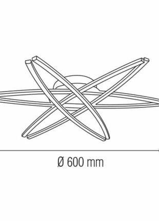 Люстра led "avalon" 35w 4000k (хром) horoz electric2 фото