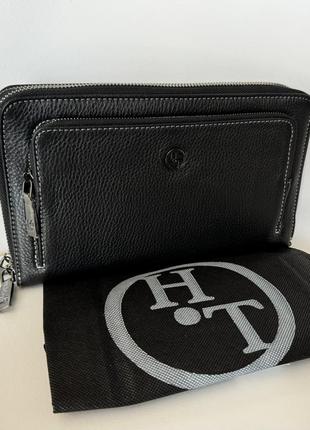 Ht leather барсетка чоловіча шкіряна чоловічий клатч шкіряний барсетка кістьова із натуральної шкіри