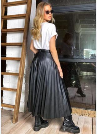 Юбка эко кожа