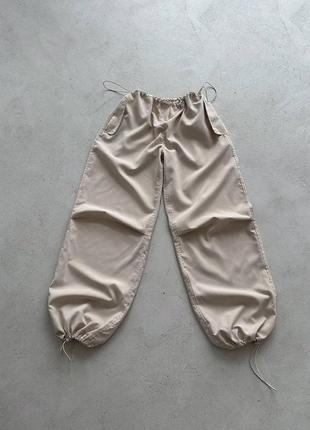 Женские спортивные штаны карго из плащевки
