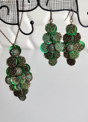 Набор украшений сережки подвеска кулон цепочка бижутерия украшение эйвон avon