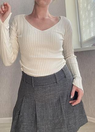 Гольф кофта свитер молочный белый водолазка asos