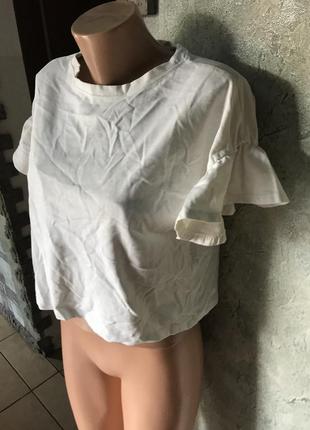 Футболка топ в рубчик 46-487 фото