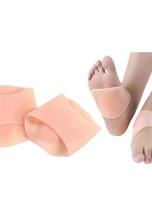 Ортопедичні силіконові напівустілки супінатори під склепіння стопи бежеві