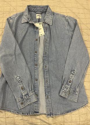 Чоловіча джинсова сорочка джинсовка zara