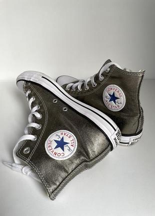 Кеди високі унісекс converse all stars 38 темно-зелений