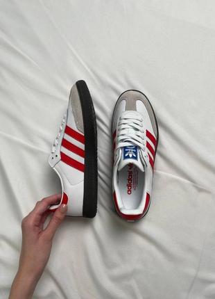 Кросівки adidas samba white red3 фото