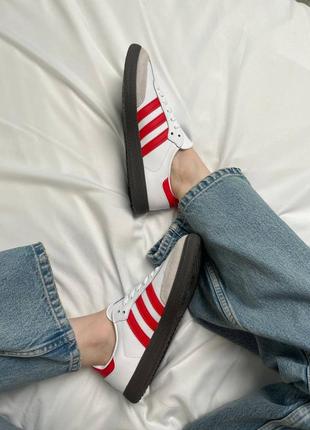 Кросівки adidas samba white red9 фото