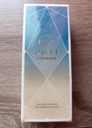 Жіноча парфумована вода eve duet contrast avon, 50 мл (2×25 мл)