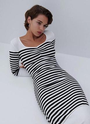 Новое платье в рубчик меди