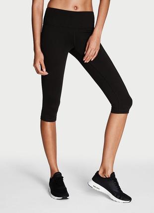 Черные спортивные лосины, штаны виктория сикрет knockout by victoria sport high-rise crop