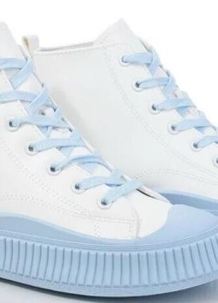 🔥🔥🔥кеды высокие демисезонные👍экокожа