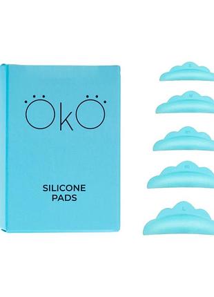 Набор бигуди (валики) для ламинирования ресниц (s,m,m1,m2,l) глаз, 5 пар