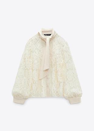 Гипюровая блуза zara