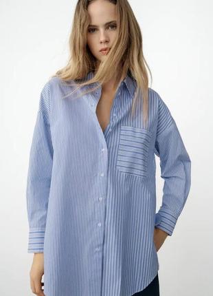 Рубашка в полоску zara • блузка зара полосатая