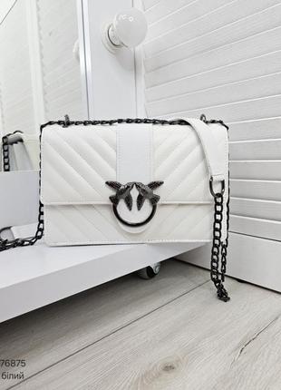 Женская качественная сумка, стильный клатч из эко кожи белый