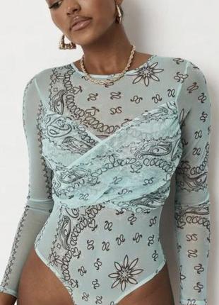 Боді сітка реглан лонгслів