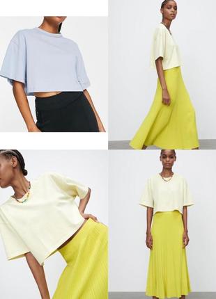 Голубой топ футболка zara