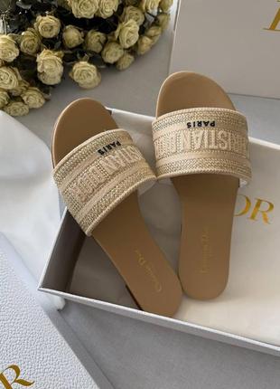 Люксовые шлепки dway slippers gold