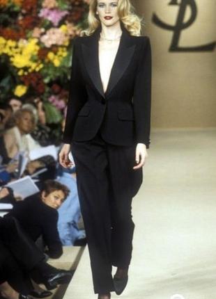 Винтажный блейзер смокинг yves saint laurent оригинал винтаж , коллекционный