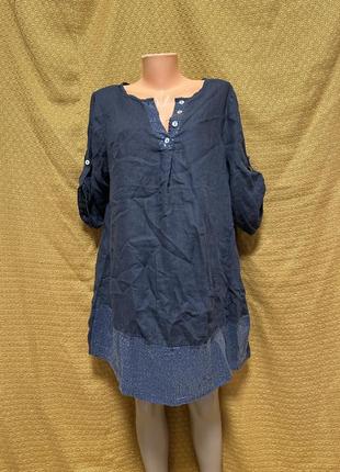 Льняное платье блузка
