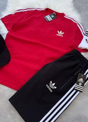 Набор adidas 5 в 1: футболка-шорты-кепка-носочки 2 пары