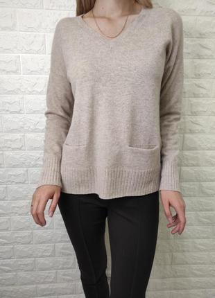 Repeat cashmere кашеміровий светр джемпер пуловер кофта світер свитер бежевый кашемир