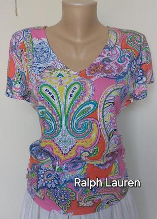 Брендова яскрава футболка,майка,блуза ,ralph lauren