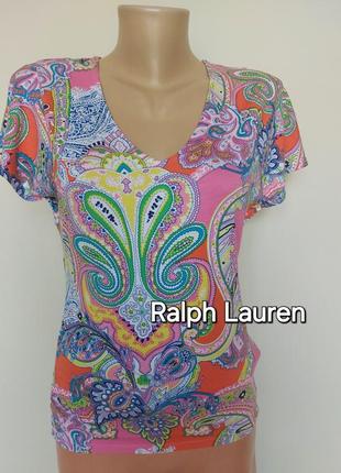 Брендова яскрава футболка,майка,блуза ,ralph lauren